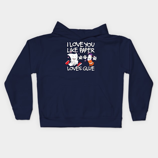 Paper Loves Glue Kids Hoodie by deancoledesign